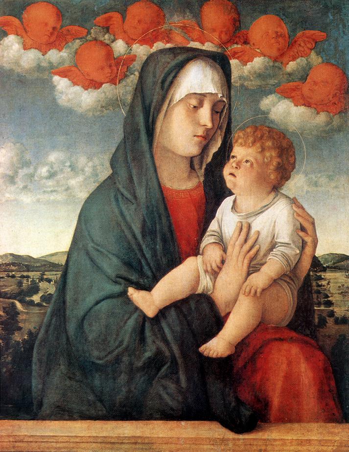 BELLINI, Giovanni Madonna of Red Angels tr